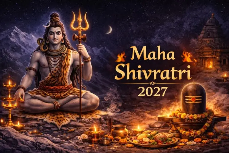 Seven days to a few weeks before travel - shivratri 2027 date