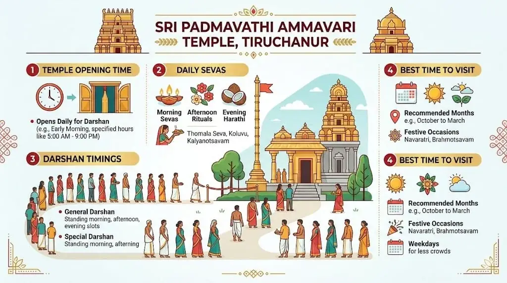 What a devotee should confirm about a seva - tiruchanur temple timings