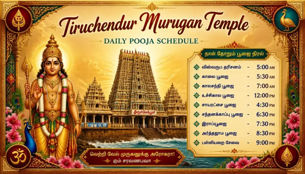 Planning around a pooja - tiruchendur temple timings