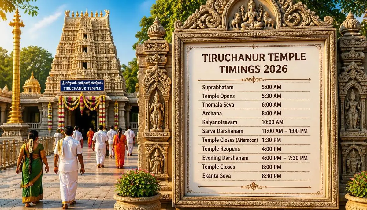 Tiruchanur Temple Timings 2026: Darshan, Seva & Booking Guide for Sri Padmavati Temple