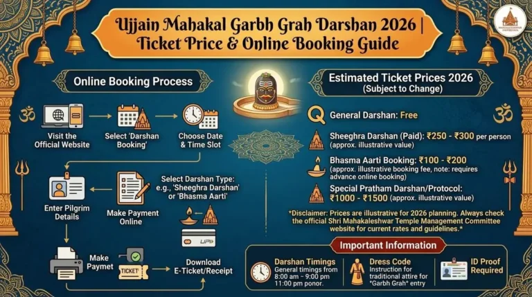 Ujjain Mahakal Garbh Grah Darshan 2026 | Ticket Price & Online Booking @ mahakaleshwar.nic.in